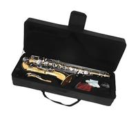 Saxofón tenor con teclas doradas y plateadas en si bemol. Incluye bolsa portátil cepillo de limpieza de boquillas y accesorios. Saxofón Para Principiantes
