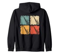 Saxofón Vintage Saxofonista Jugador Jazz Música Amante Sudadera con Capucha