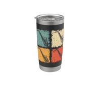 Saxofón Vintage Saxofonista Jugador Jazz Música Amante Vaso térmico de acero inoxidable de doble pared