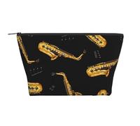 Saxofón y música, Bolsa de artículos de tocador Bolsa de Maquillaje Bolsa de cosméticos Bolsa de artículos de tocador de Viaje portátil