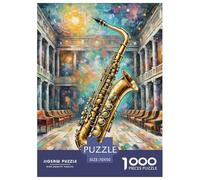 Saxofón1000 Piece Jigsaw Puzzles for Adults and Kids Educational Games Instrumento musicalChallenging for Home Decoration Great Gift Idea70x50cm/1000pcs