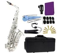 Saxofone Accesorios Para Estuche De Latón Para Saxofón Alto En Mi Bemol Instrumento Viento Madera(Light Grey)