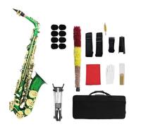 Saxofone Juego Para Principiantes De Saxofón Alto Y Metales Verde Dorado Adecuado Para Adultos E Instrumentos Viento