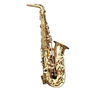 Saxofone Saxofón Alto Con Llave En Mi Bemol Instrumento De Latón Lacado Oro Estuche(3)