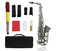 Saxofone Saxofón Alto Cuerpo De Latón Niquelado Negro Llave En Mi Bemol Y Otros Accesorios Instrumento Viento Madera