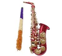 Saxofone Saxofón Alto En Mi Bemol Con Teclas Rojas Y Doradas Instrumento Profesional Estuche