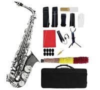 Saxofone Saxofón Alto En Mi Bemol Cuerpo De Latón Negro Niquelado Instrumento Viento Madera(2)