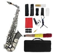 Saxofone Saxofón Alto En Mi Bemol Cuerpo De Latón Negro Niquelado Instrumento Viento Madera(3/4)