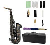 Saxofone Saxofón Alto En Mi Bemol De Níquel Negro Mate Instrumento Examen Para Principiantes