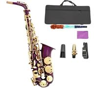 Saxofone Saxofón Alto En Mi Bemol Mayor Cuerpo Morado Y Teclas Doradas Instrumento Para Principiantes