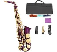 Saxofone Saxofón Alto En Mi Bemol Mayor Cuerpo Morado Y Teclas Doradas Instrumento Para Principiantes