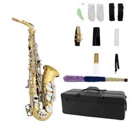Saxofone Saxofón Alto En Mi Bemol Teclas De Níquel Bañadas Oro Grado Interpretación Para Principiantes Examen