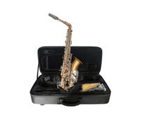 Saxofone Saxofón Alto Profesional Con Cuerpo De Níquel Color Café Tono Mi Bemol