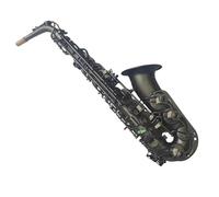 Saxofone Saxofón Alto Retro En Mi Bemol Único Niquelado Negro Mate Superficie Tallada Instrumento Con Estuche
