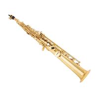 Saxofone Saxofón Soprano Con Llaves Y Estuche Bañados En Oro Plateado(3/4)