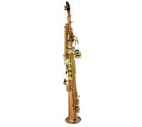 Saxofone Saxofón Soprano De Cobre Y Latón En Fa Alto 2 Cuellos Con Estuche