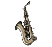 Saxofone Saxofón Soprano De Mástil Curvo En Si Bemol Latón Antiguo Chapado Cobre Con Boquilla