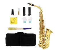 Saxofone Saxofón Soprano En Mi Mayor Profesional Cuerpo De Latón Acabado Dorado Viene Con Estuche Piano Y Accesorios