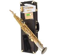Saxofone Saxofón Soprano Profesional De Latón Rosa En Clave Sib Con Campana Y Estuche Aleación Cobre Níquel