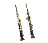 saxofones Instrumentos de cuerpo de latón para saxofón soprano en si bemol(Black)