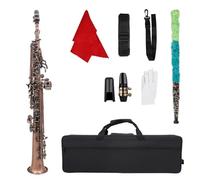 Saxofones Profesionales Saxofón Soprano En Si Bemol Vintage De Bronce Y Cobre Con Estuche Instrumentos Viento Madera(2)