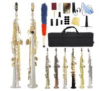 Saxofones Saxofón Soprano Tubo Recto Llave En Si Bemol Instrumento De Viento Madera(5)