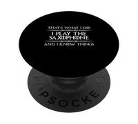 Saxofonista | Toco el saxofón y sé Cosas Divertidas PopSockets PopGrip Adhesivo