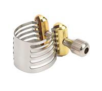 Saxófono Boquilla Clip Ajuste de Tornillo de Acero Inoxidable para Mejora del Sonido de Saxo Agudo con Caja de Almacenamiento