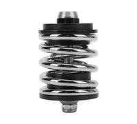 SAXOJONON Amortiguador trasero, resorte de acero inoxidable, eje de alta resistencia, conducción cómoda, fácil instalación para bicicletas plegables (Modelo de resorte-plata-eje de acero)