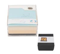 SAXOJONON Bloc de notas de arte 3D, adorno decorativo exquisito, notas 3D con soporte para bolígrafo de luz para oficina y estudio