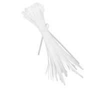 SAXOJONON Bridas para cables reutilizables de nailon para gestión de cables, aflojamiento y reutilización, longitud ajustable, resistente al ácido y a la corrosión con (Blanca)