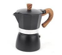 SAXOJONON de aluminio práctica de 150ML, octogonal Moka para electrodomésticos de cocina para el hogar y la Oficina (modelo seiko negro)