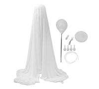 SAXOJONON Fantasma de Tela Blanca Iluminado Grande de 64,96 Pulgadas, decoración de Fantasma Espeluznante de pie para Patio de Porche Delantero