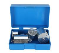 SAXOJONON Juego de pesas de doble gancho, para trabajos de laboratorio de física y ciencia general, 7 piezas de pesas de gancho de acero cromado con estuche, material duradero,