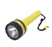 SAXOJONON Linterna de buceo antideslizante e impermeable con LED sumergible para acampada subacuática (color amarillo)