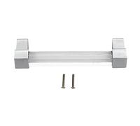 SAXOJONON Manijas de gabinete de aleación de zinc acrílico para cajón, armario, armario, equipo de cocina moderno y duradero, botón de cristal fácil de instalar, decoración (sin agujero 128)