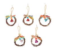 SAXOJONON para Juguetes para Masticar Loros, Material de Rama de Manzana, diseño de Campana, Color Comestible, Columpio Hecho a Mano Duradero para Mascotas pequeñas