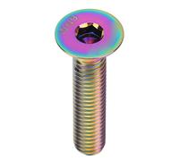 SAXOJONON Titanium Alloy Bolts for High Strength, Waterproof, Rust and Corrosion Resistant, Dense Thread with Fine Finish, Lightweight Compact Design for Easy Installation and Long (Brillante;3x2,6mm)