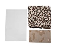 SAXOJONON Túnel de Mascotas, Leopardo de Nido escondite de Animales pequeños, Tubo de Juego con Cortina con Flecos para hámster, Conejillo de Indias, para pequeños Accesorios (Estampado marrón)