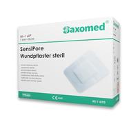 Saxomed SensiPore apósitos adhesivos 7x5 cm - tiritas estériles 50 unidades - almohadilla no adherente 4x3 cm - apósitos para heridas sensible sin látex