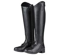 Saxon - Botas de equitación de caña Alta Modelo Syntovia para Mujer (37 EU/Regular/Corta) (Negro)