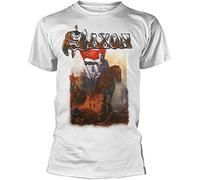 Saxon 'Crusader' (White) - Camiseta para hombre, Blanco, S