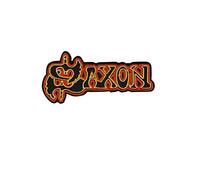 Saxon Heavy Metal Band Silver parche patch bordado con logotipo para planchar de hierro en apliques