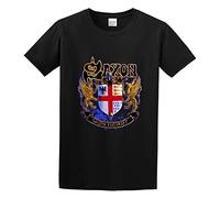 Saxon Lionheart - Camiseta para hombre, unisex, color negro, Negro , XXL