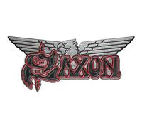 Saxon Logo & Eagle Unisex Pin multicolor Aleación de Zinc