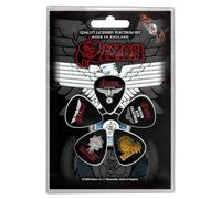 SAXON PLEKTRUMSET GUITAR PICK SET # 1 Wheels of Steel 5 Unidades PLEK PLEKTRUM, Negro , Talla única