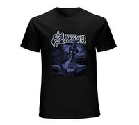 Saxon Poster Mens T-Shirt Men Shirt Skirt Tank tee Black L