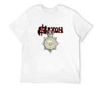 Saxon Strong Arm of The Law Men White T-Shirt Print Unisex Cotton tee Shirt L