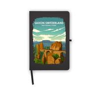 Saxon Switzerland National Park - Cuaderno con páginas en blanco, tapa de piel sintética, planificador, diario, cuaderno de trabajo