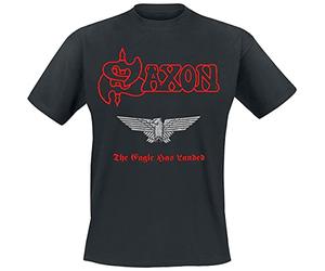 Saxon The Eagle Has Landed Hombre Camiseta Negro L 100% algodón Regular